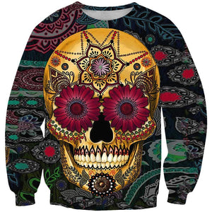 Skull-printed-tee-T-shirt-sweater-zip-hoodies-tank-top-for-men-women