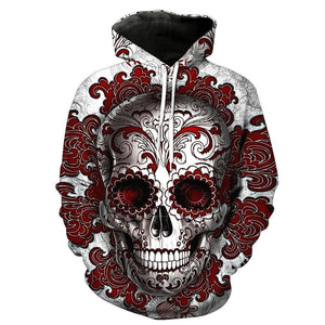 Skull-printed-tee-T-shirt-sweater-zip-hoodies-tank-top-for-men-women