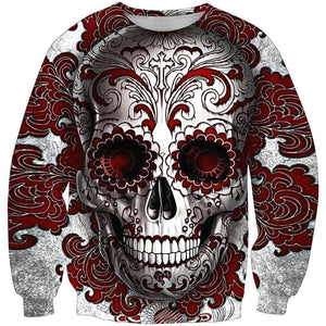 Skull-printed-tee-T-shirt-sweater-zip-hoodies-tank-top-for-men-women