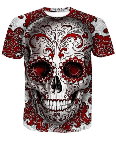 Skull-printed-tee-T-shirt-sweater-zip-hoodies-tank-top-for-men-women