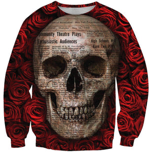 Skull-printed-tee-T-shirt-sweater-zip-hoodies-tank-top-for-men-women