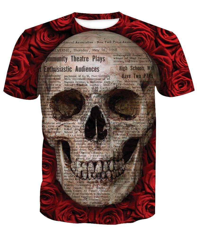 Skull-printed-tee-T-shirt-sweater-zip-hoodies-tank-top-for-men-women