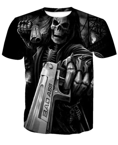 Skull-printed-tee-T-shirt-sweater-zip-hoodies-tank-top-for-men-women