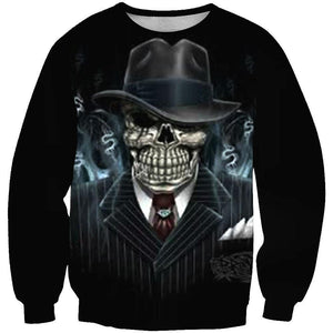 Skull-printed-tee-T-shirt-sweater-zip-hoodies-tank-top-for-men-women