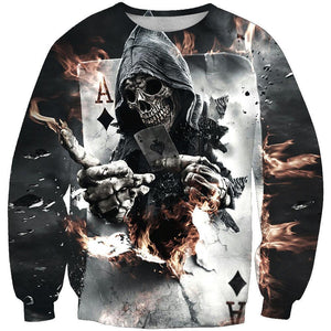 Skull-printed-tee-T-shirt-sweater-zip-hoodies-tank-top-for-men-women