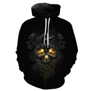 Skull-printed-tee-T-shirt-sweater-zip-hoodies-tank-top-for-men-women