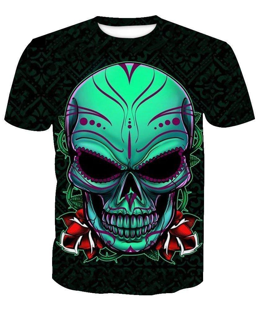 Skull-printed-tee-T-shirt-sweater-zip-hoodies-tank-top-for-men-women