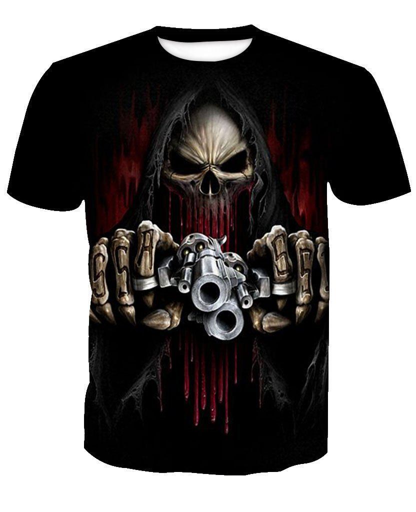 Skull-printed-tee-T-shirt-sweater-zip-hoodies-tank-top-for-men-women