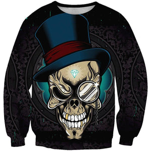 Skull-printed-tee-T-shirt-sweater-zip-hoodies-tank-top-for-men-women