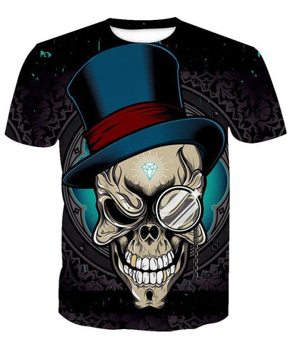 Skull-printed-tee-T-shirt-sweater-zip-hoodies-tank-top-for-men-women