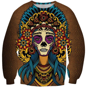 Skull-printed-tee-T-shirt-sweater-zip-hoodies-tank-top-for-men-women