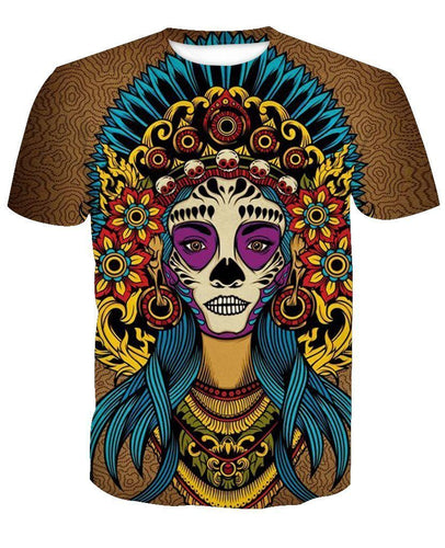 Skull-printed-tee-T-shirt-sweater-zip-hoodies-tank-top-for-men-women