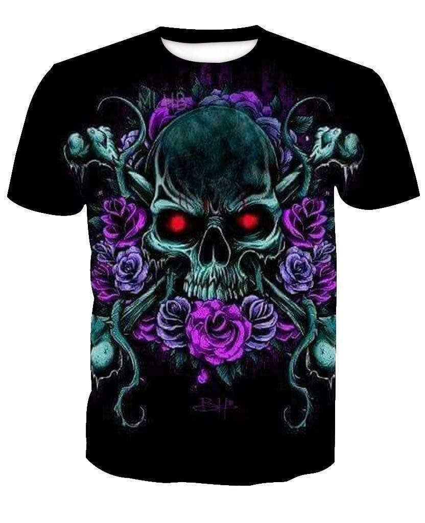 Skull-printed-tee-T-shirt-sweater-zip-hoodies-tank-top-for-men-women