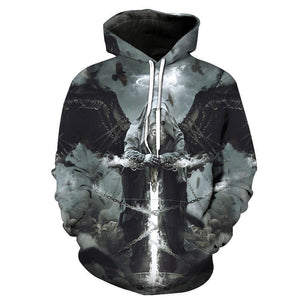 Skull-printed-tee-T-shirt-sweater-zip-hoodies-tank-top-for-men-women