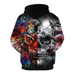 Skull-printed-tee-T-shirt-sweater-zip-hoodies-tank-top-for-men-women