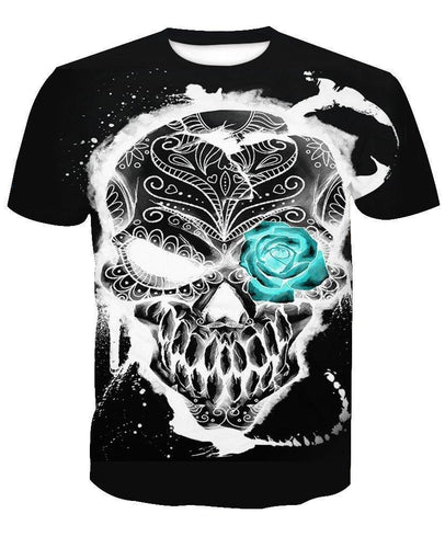 Skull-printed-tee-T-shirt-sweater-zip-hoodies-tank-top-for-men-women