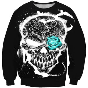 Skull-printed-tee-T-shirt-sweater-zip-hoodies-tank-top-for-men-women