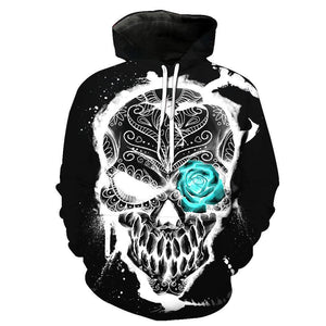 Skull-printed-tee-T-shirt-sweater-zip-hoodies-tank-top-for-men-women