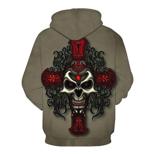 Skull-printed-tee-T-shirt-sweater-zip-hoodies-tank-top-for-men-women