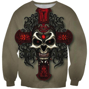 Skull-printed-tee-T-shirt-sweater-zip-hoodies-tank-top-for-men-women