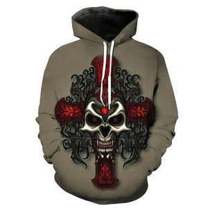 Skull-printed-tee-T-shirt-sweater-zip-hoodies-tank-top-for-men-women