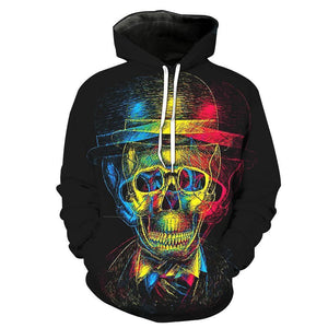 Skull-printed-tee-T-shirt-sweater-zip-hoodies-tank-top-for-men-women