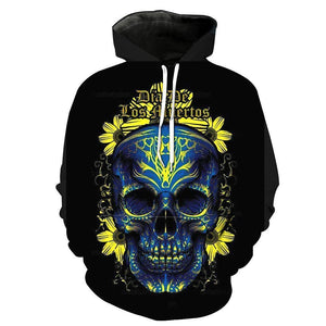 Skull-printed-tee-T-shirt-sweater-zip-hoodies-tank-top-for-men-women