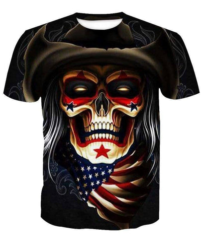 Skull-printed-tee-T-shirt-sweater-zip-hoodies-tank-top-for-men-women