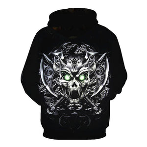 Skull-printed-tee-T-shirt-sweater-zip-hoodies-tank-top-for-men-women