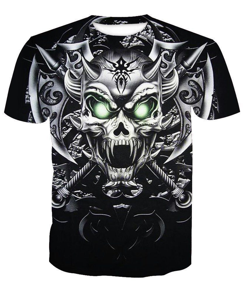 Skull-printed-tee-T-shirt-sweater-zip-hoodies-tank-top-for-men-women