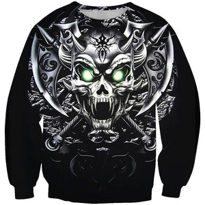 Skull-printed-tee-T-shirt-sweater-zip-hoodies-tank-top-for-men-women