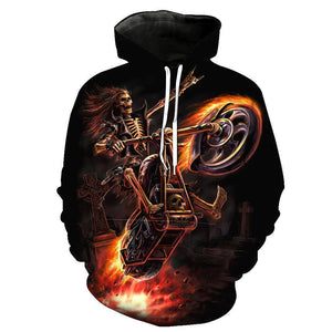 Skull-printed-tee-T-shirt-sweater-zip-hoodies-tank-top-for-men-women