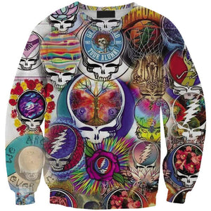 Grateful Dead-Skull-printed-tee-T-shirt-sweater-zip-hoodies-tank-top-for-men-women