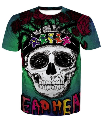 Grateful Dead-Skull-printed-tee-T-shirt-sweater-zip-hoodies-tank-top-for-men-women