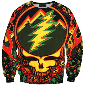 Grateful Dead-Skull-printed-tee-T-shirt-sweater-zip-hoodies-tank-top-for-men-women