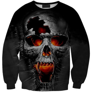 Skull-printed-tee-T-shirt-sweater-zip-hoodies-tank-top-for-men-women