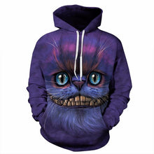 Load image into Gallery viewer, 3d Hoodies With Hat Print Cheshire Cat Hooded Hoody Tops
