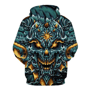 Skull-printed-tee-T-shirt-sweater-zip-hoodies-tank-top-for-men-women