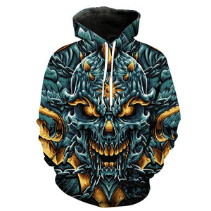 Skull-printed-tee-T-shirt-sweater-zip-hoodies-tank-top-for-men-women