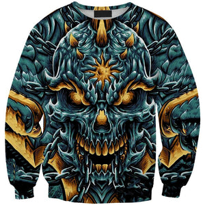 Skull-printed-tee-T-shirt-sweater-zip-hoodies-tank-top-for-men-women