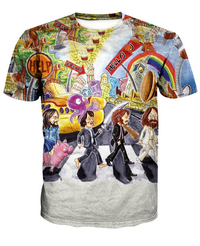THE BEATLES 3D full over print Hoodie, Sweath, T-Shirt LK-425-TX-S