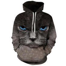 Load image into Gallery viewer, Blue Eyes Cat Hooded Hoodies