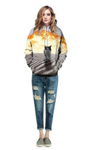 Load image into Gallery viewer, Hooded 3d Sweatshirts Print Meow Stars Cat