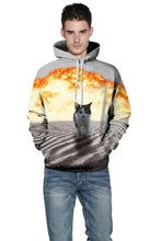 Load image into Gallery viewer, Hooded 3d Sweatshirts Print Meow Stars Cat