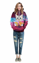 Load image into Gallery viewer, Hoodies Print Pizza Cat Space Galaxy 3d