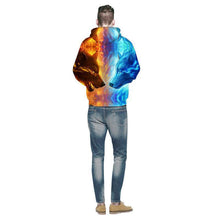 Load image into Gallery viewer, Hot Sell Wolf Hoodies Men/Women 3d Sweatshirts Print Ice And Fire Wolf