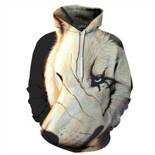 Load image into Gallery viewer, New Fashion Men/women Hooded Hoodies Print Big Wolf Face Unisex Thin 3d