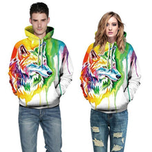 Load image into Gallery viewer, New Fashion Wolf Hoodies Men/women 3d Sweatshirts Print Paint Wolf
