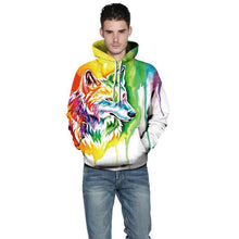 Load image into Gallery viewer, New Fashion Wolf Hoodies Men/women 3d Sweatshirts Print Paint Wolf