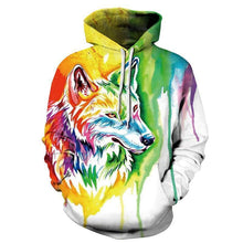 Load image into Gallery viewer, New Fashion Wolf Hoodies Men/women 3d Sweatshirts Print Paint Wolf